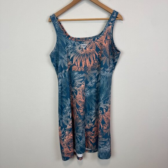 Columbia PFG Womens XL sundress hawaiian tropical print sleeveless - Picture 2 of 8